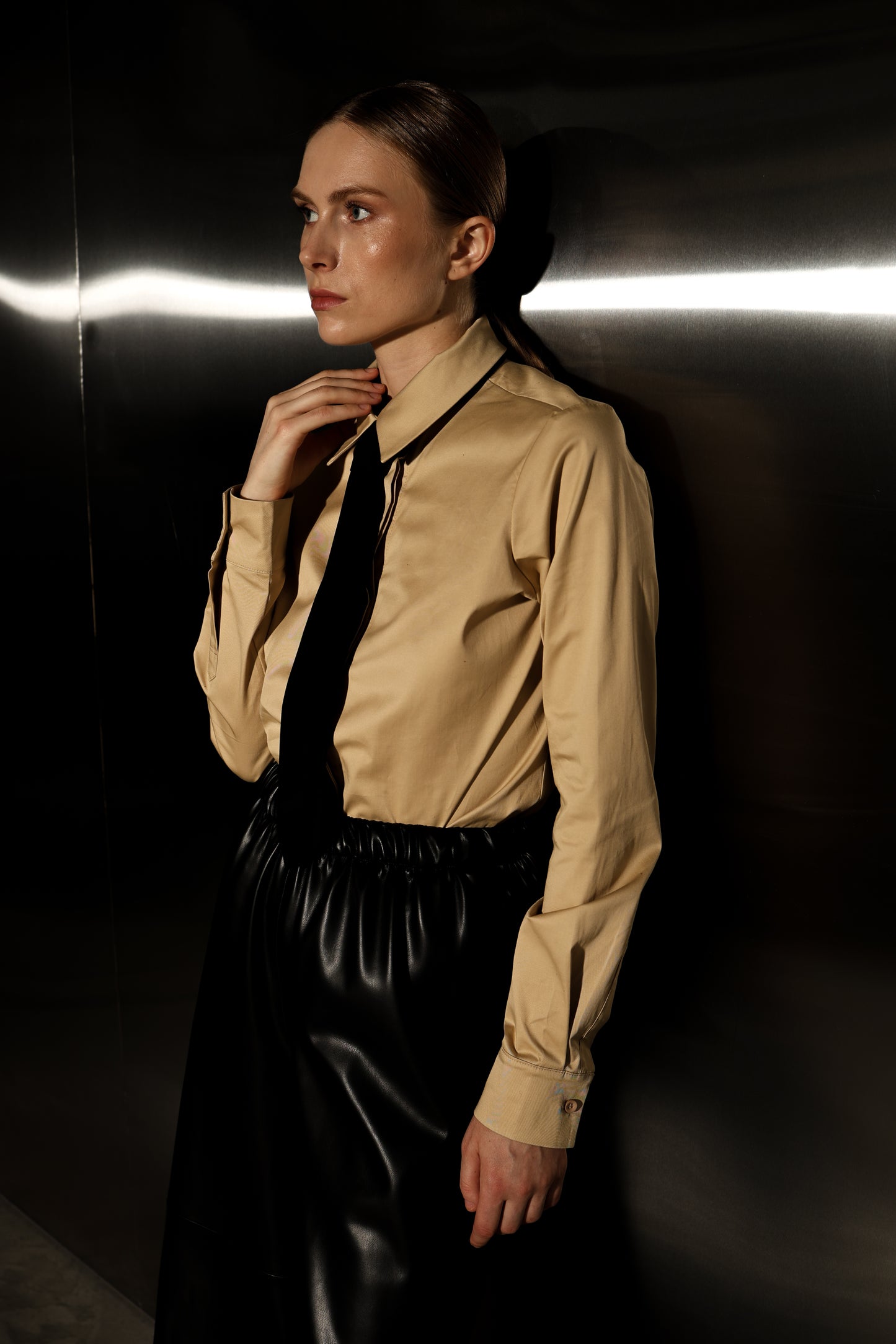 Shirt with a tie