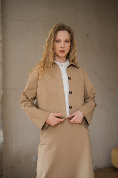 Beige denim jacket