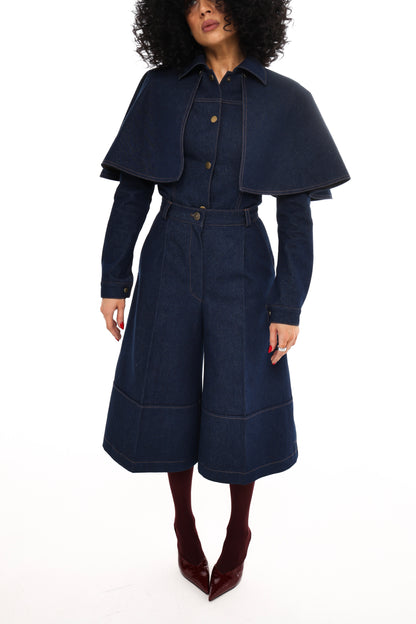 Denim bermuda shorts