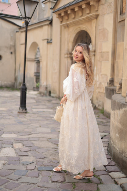 Dress with embroidery