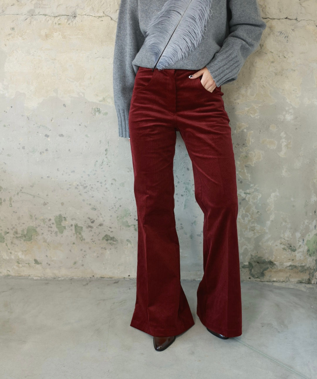 Burgundy Corduroy Pants