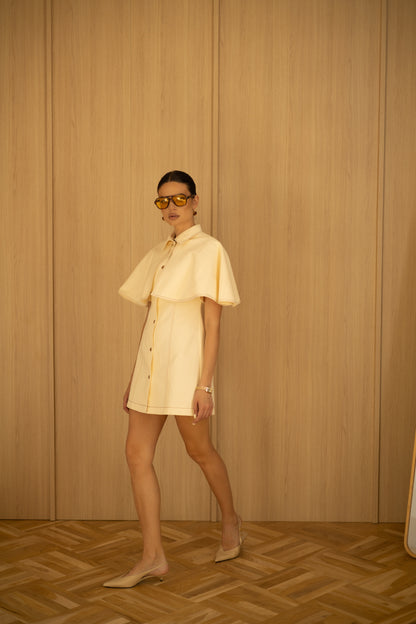 Dress with cape