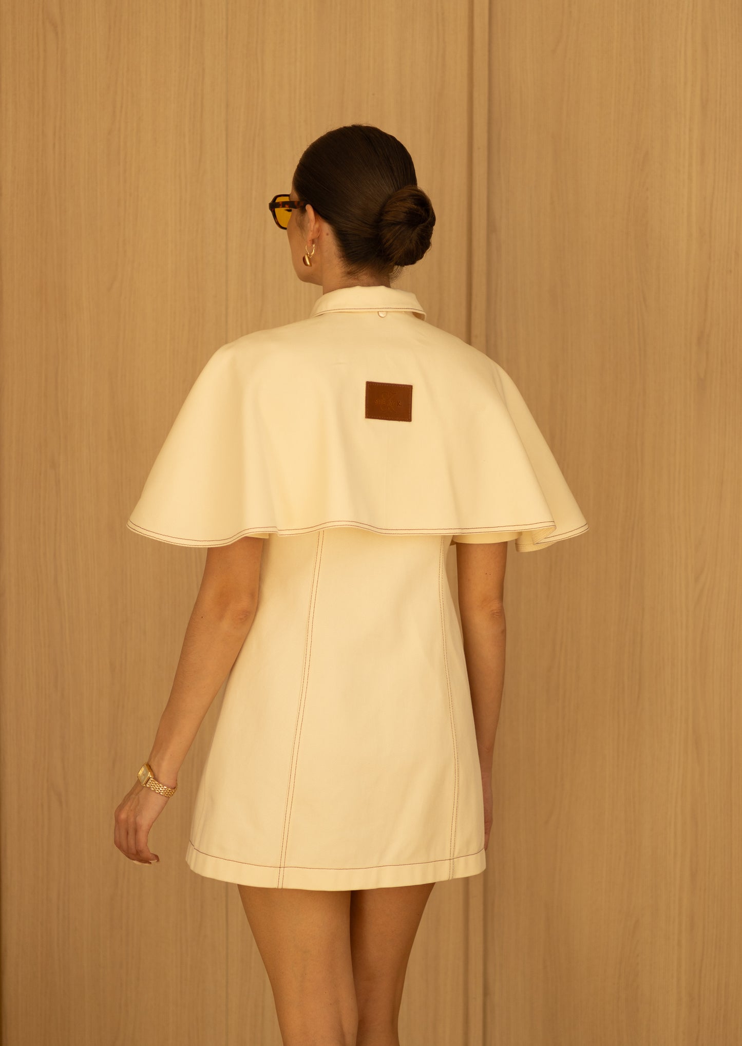 Dress with cape