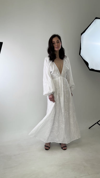 Dress with embroidery